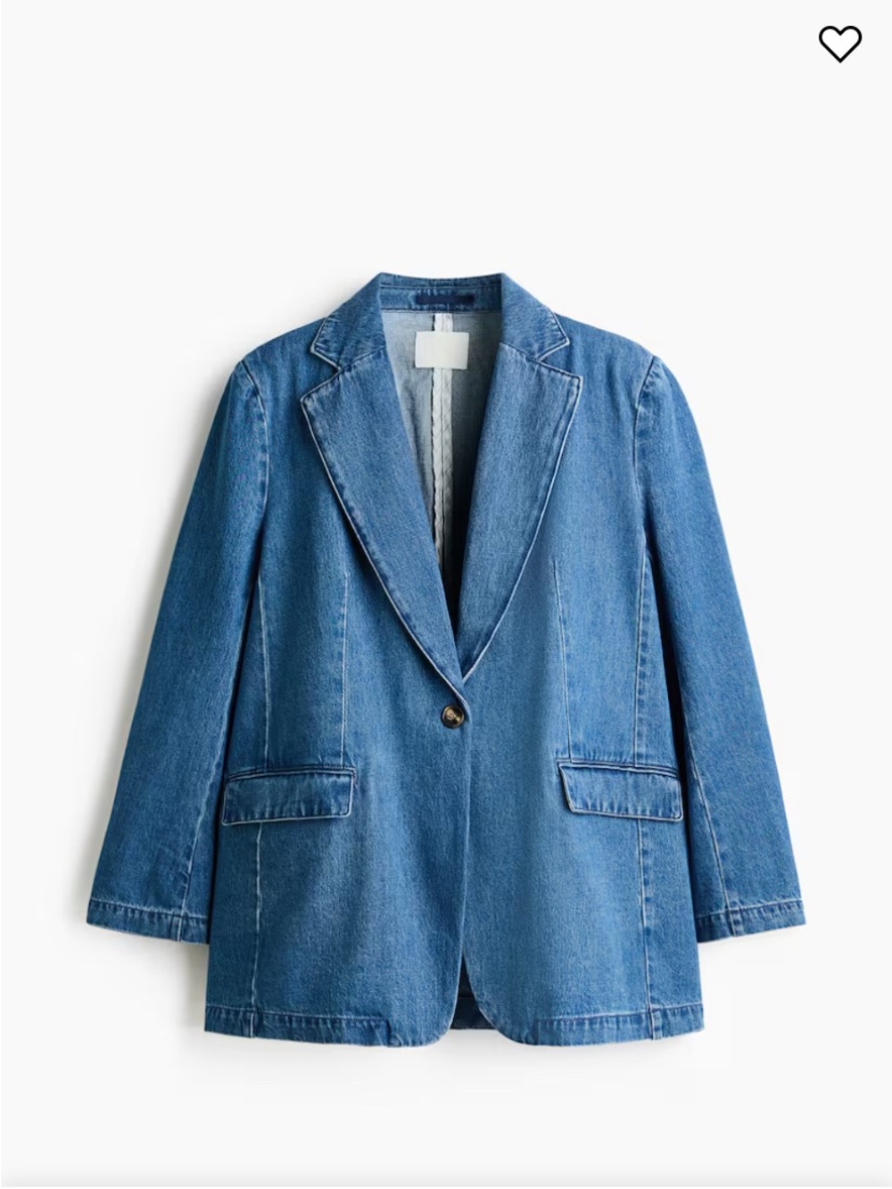 Single-Breast denim blazer